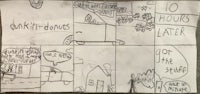 a child's drawing of a car on a piece of paper